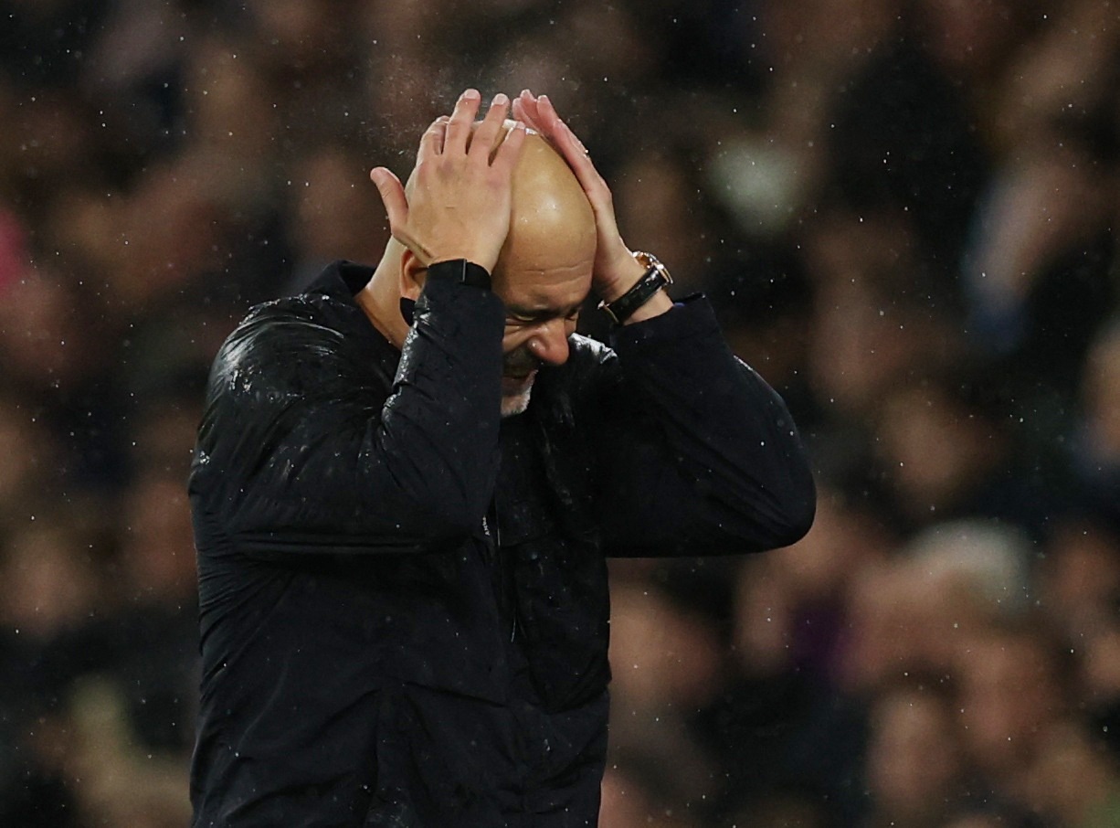 瓜迪奥拉连续两个赛季未能进入欧冠8强，执教生涯首次