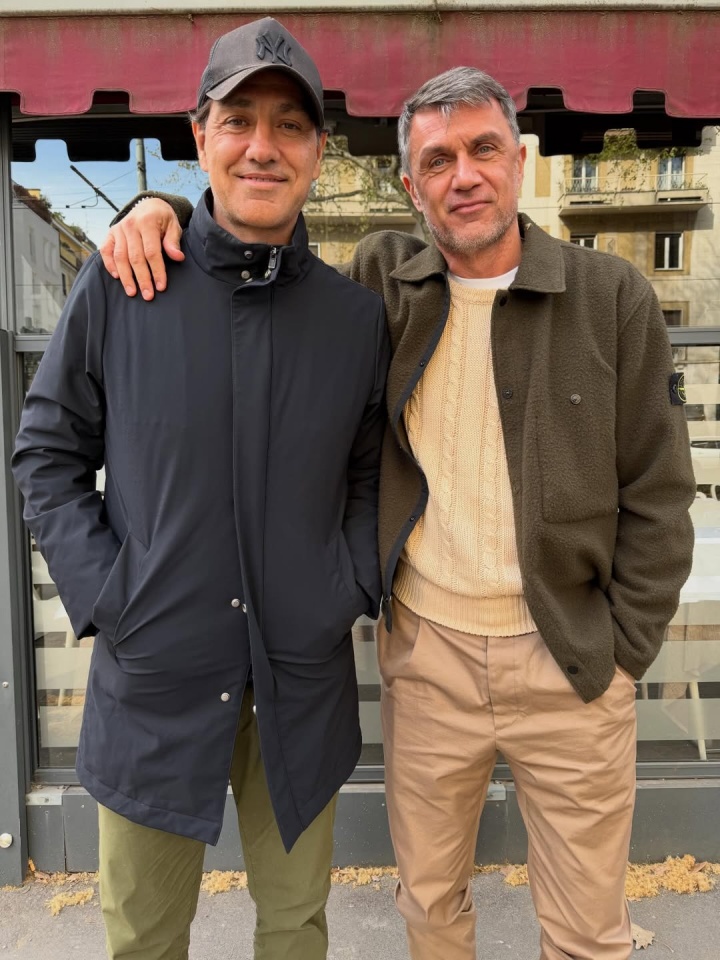 昔日的叹息之墙!内斯塔晒照与马尔蒂尼见面,还是那么帅